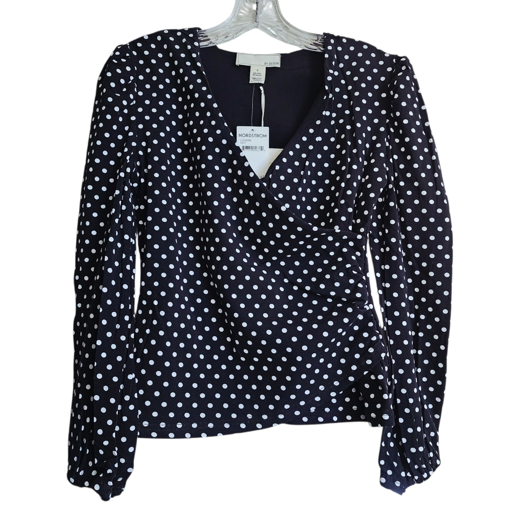 Black and White Polka Dot Women's Top